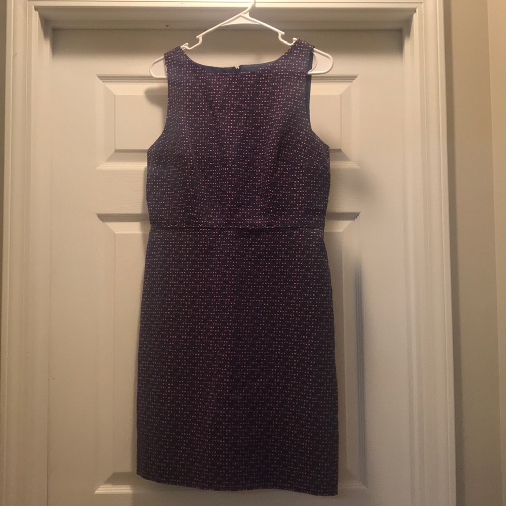 Navy and pink dress